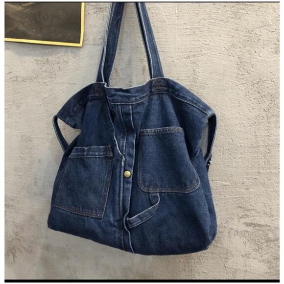 Denim Shoulder Bag, - Picture 5 of 7
